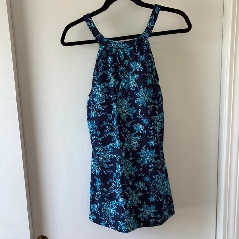 Lands End High Neck Swim Dress Swimsuit 4